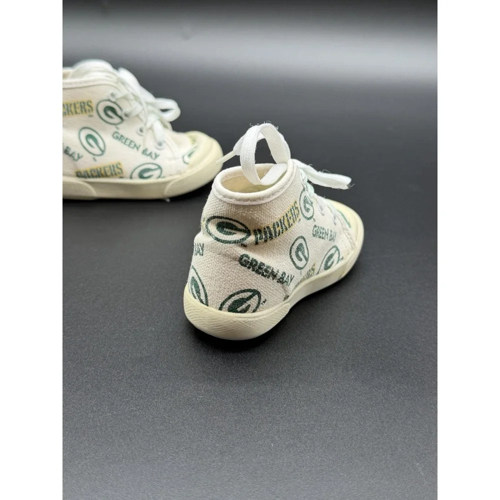 Baby Kids Green Bay Packers Baby High Top Shoes Size 2 Vintage Football USA